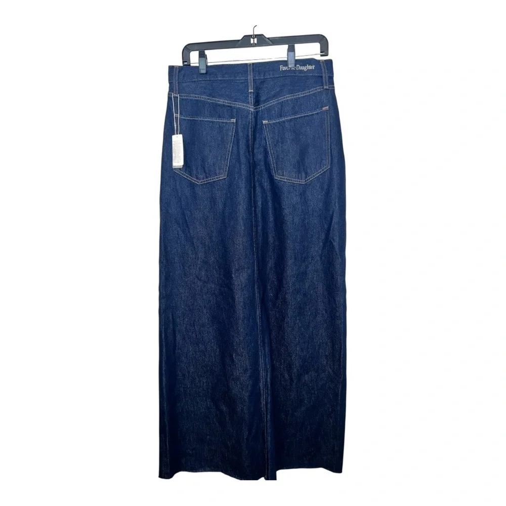 FAVORITE DAUGHTER The Sunny Low Slung A line Maxi Denim Skirt Size 26 NWT
